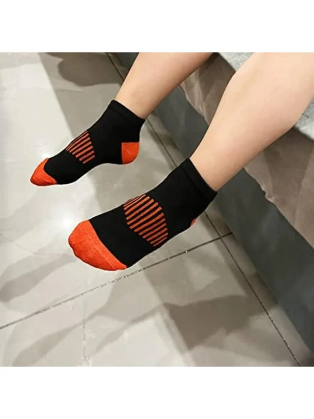 24 Pairs Ankle Athletic Socks - Cotton, Half Cushioned, Low Cut, Comfortable Fit